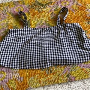 Madewell gingham crop tank